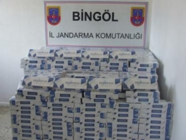 Solhan'da 25 Bin Paket Kaçak Sigara Ele Geçirildi  
