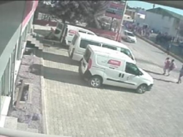 Kaza Anı Güvenlik Kamerasında 
