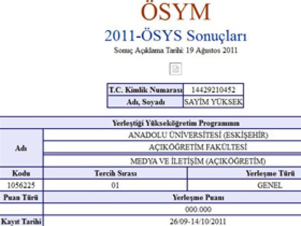 ÖSYM'den 'Sonuç Belgesi Doğrulama' Sistemi