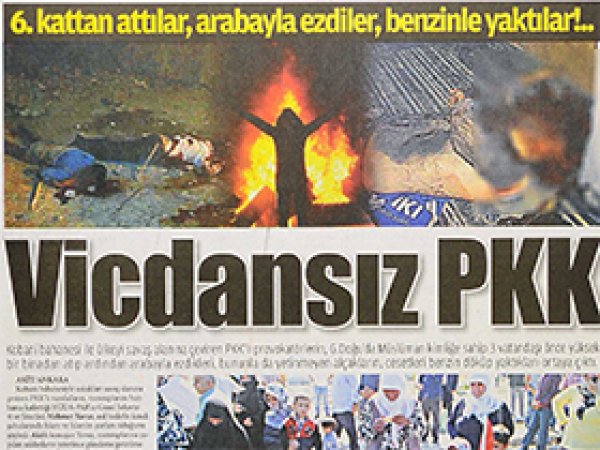 Yeni Akit: Arabayla Ezdiler, Benzinle Yaktılar