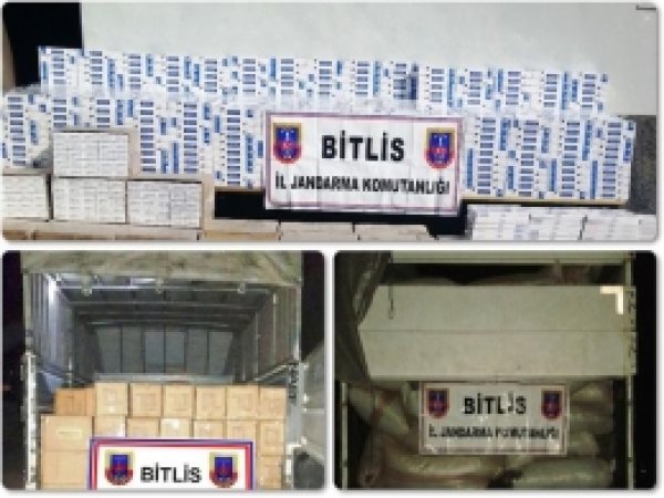 Bitlis'te 45 Bin Paket Kaçak Sigara Ele Geçirildi. 