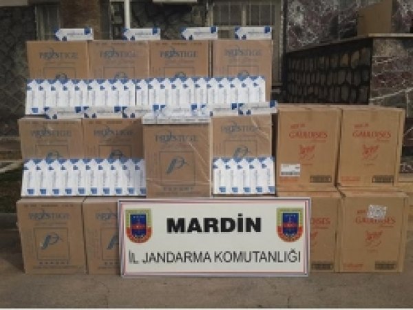 Mardin'de Kaçak Sigara Ele Geçirildi 