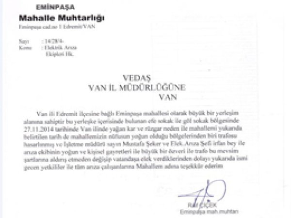VEDAŞ’tan Çıkan Haberlere Cevap