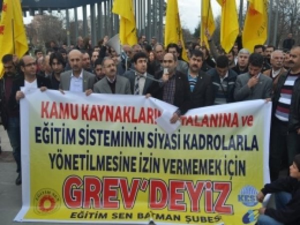 Batman'da Eğitimciler Greve Gitti 