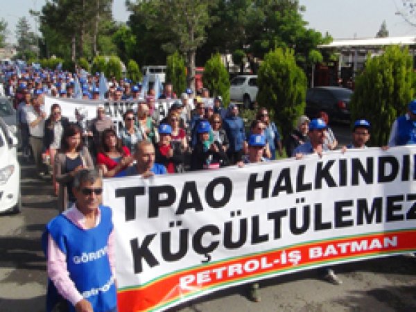 TPAO İşçileri Özelleştirmeye Karşı 