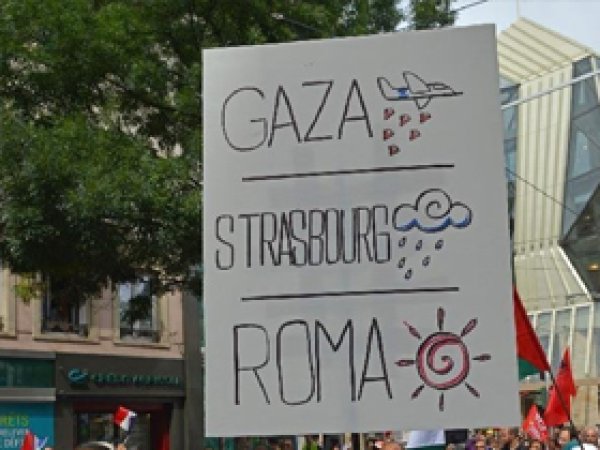 Strasbourg'ta İsrail Protestosu