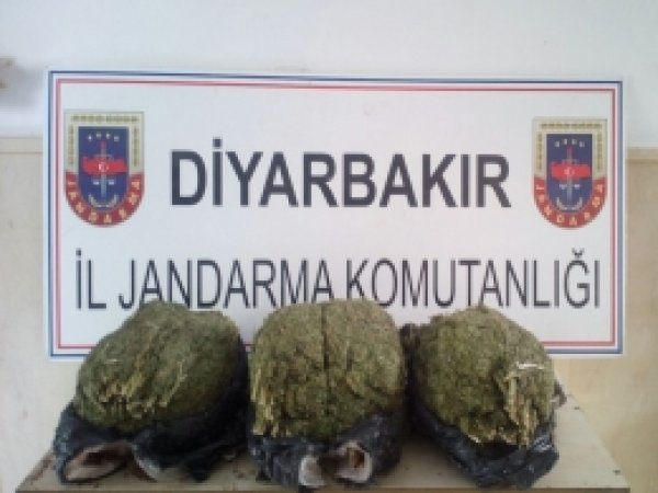 Diyarbakır'da 12 kilo esrar ele geçirildi