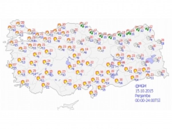 Türkiye genelinde hava durumu