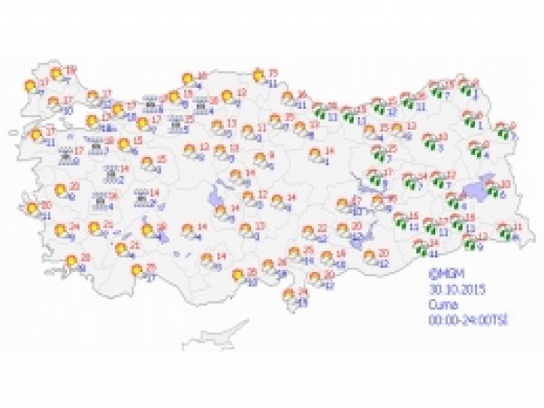 Türkiye genelinde hava durumu