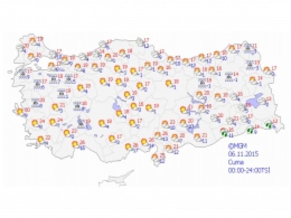 Türkiye genelinde hava durumu