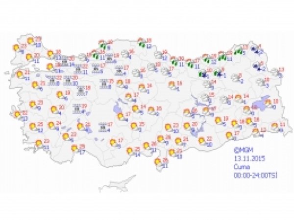 Türkiye genelinde hava durumu