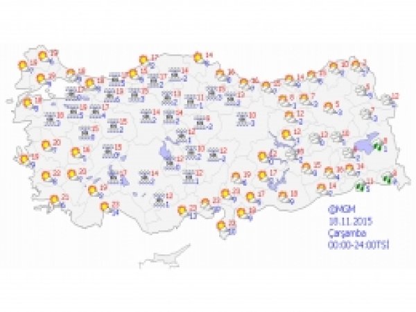 Türkiye genelinde hava durumu