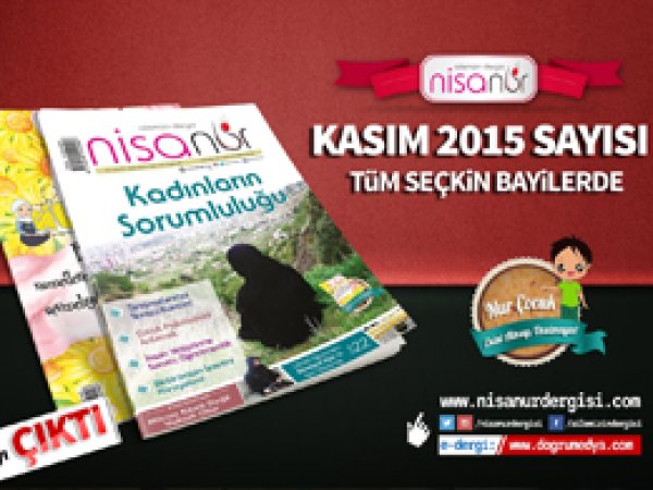 Nisanur Dergisi Kasım sayısı çıktı