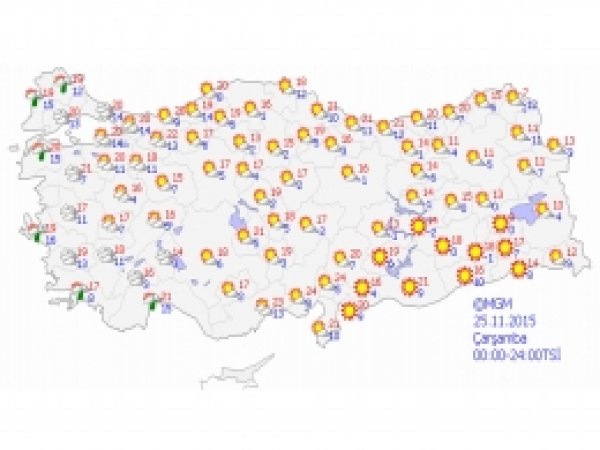 Türkiye genelinde hava durumu