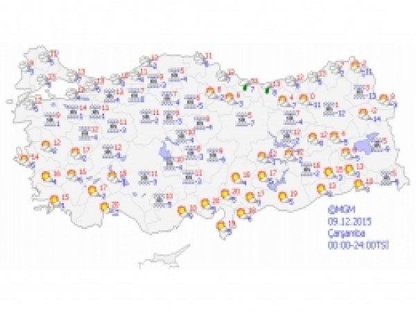 İç ve Doğu bölgelerde kuvvetli buzlanma uyarısı