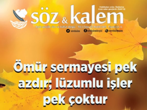 Söz&Kalem Dergisinin Aralık sayısı çıktı