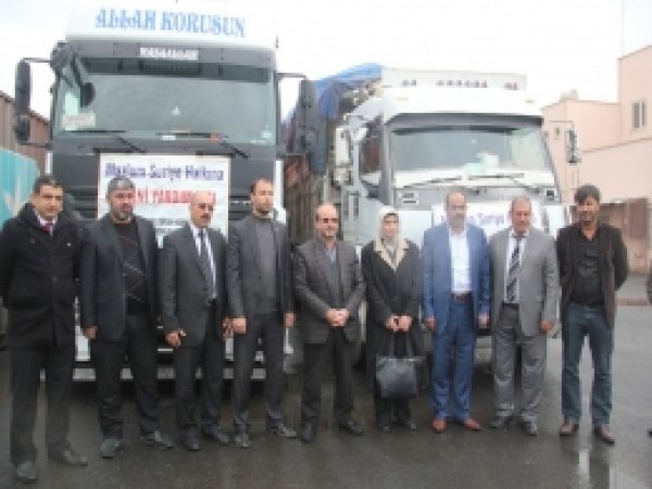 Şanlıurfa'dan Suriye yardım TIR'ları gönderildi