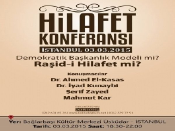 İstanbul'da Hilafet Konferansı düzenleniyor