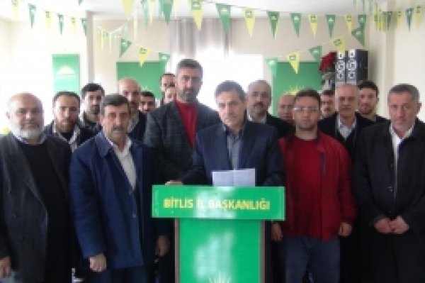 HÜDA PAR Bitlis İl Başkanlığı Halepçe Katliamını Kınadı 