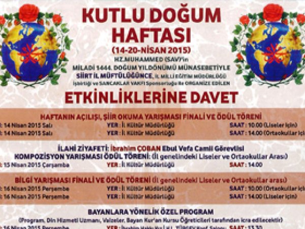 Siirt Müftülüğünde Kutlu Doğum hazırlıkları