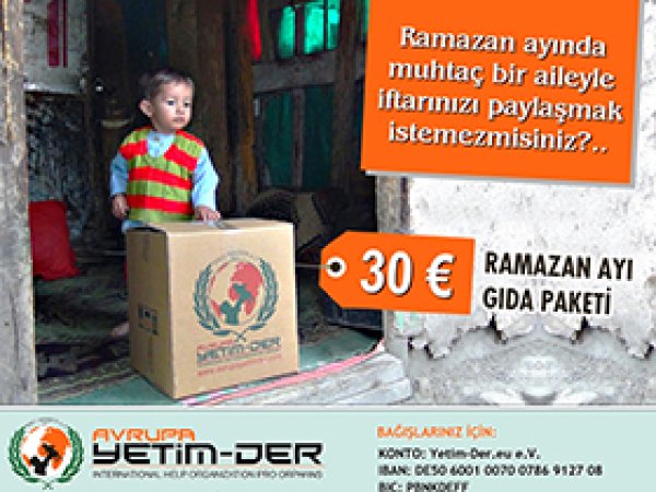 Avrupa Yetim Der'den Ramazan kampanyası