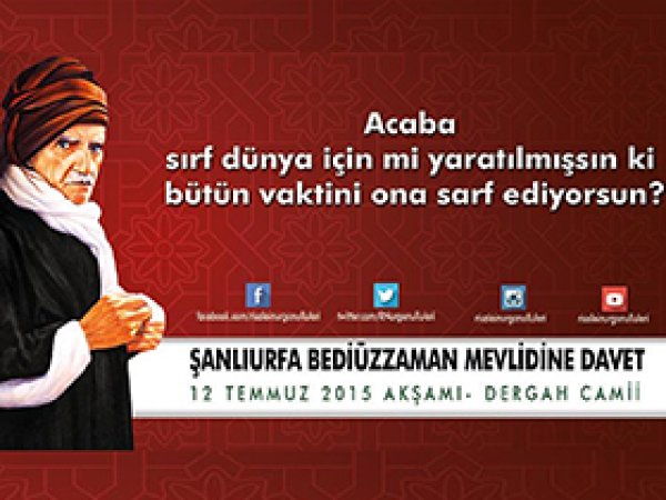 Urfa Bediüzzaman Mevlidine hazırlanıyor