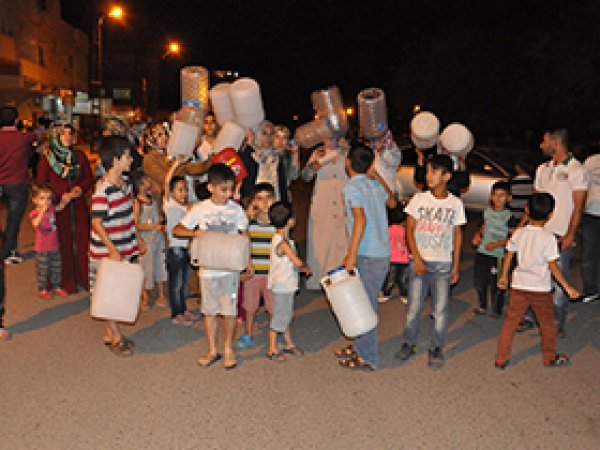 Batman'da su kesinti protestosu