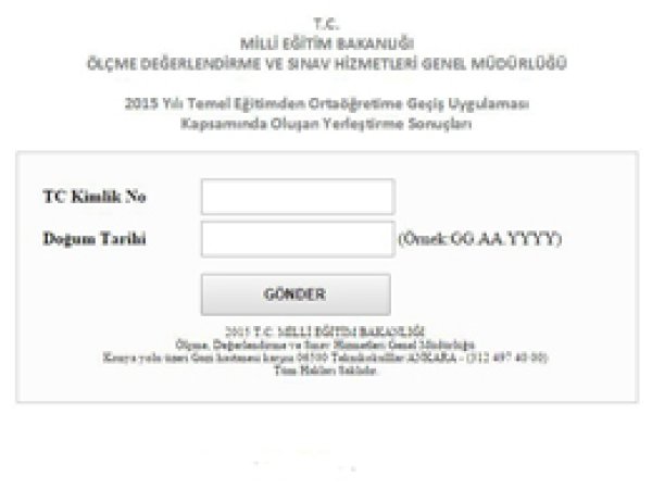Lise yerleştirme sonuçları açıklandı