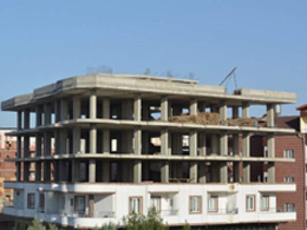 Bölgede inşaat işleri durma noktasında