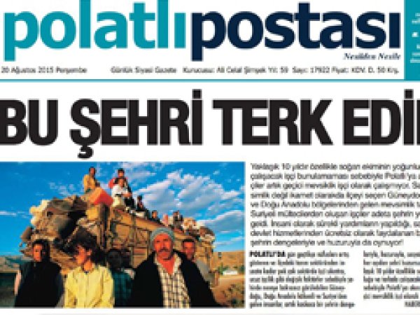 'Bu şehri terk edin' manşetine tepki