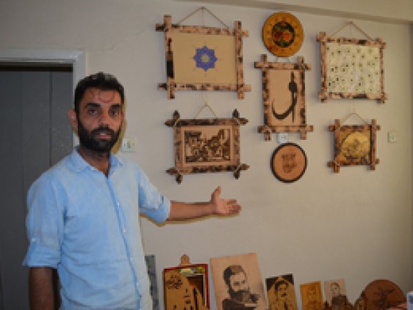Batmanlı ahşap sanatçısı evini atölyeye çevirdi