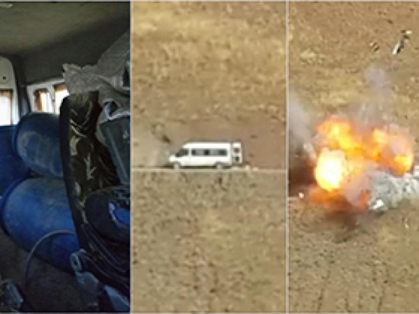 Van'da bomba yüklü minibüs yakalandı