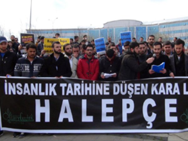 Üniversiteliler Halepçe katliamını kınadı