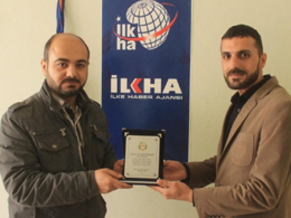İLKHA'ya teşekkür plaketi