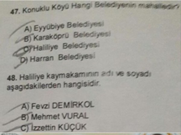 Siyer sınavında anormal sorular sordular