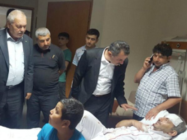 HÜDA PAR Kızıltepe'deki yaralıları ziyaret etti