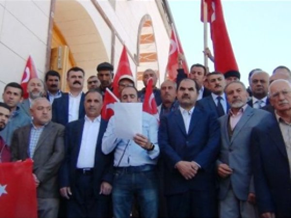 Erciş'te PKK'ye tepki