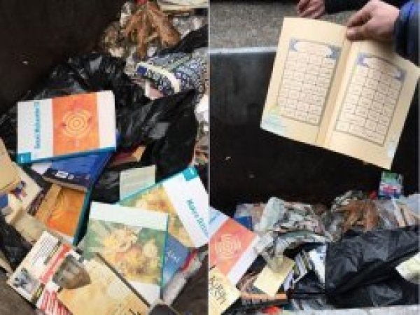 FETÖ'cülar Kur’an-ı Kerim'leri çöpe attılar