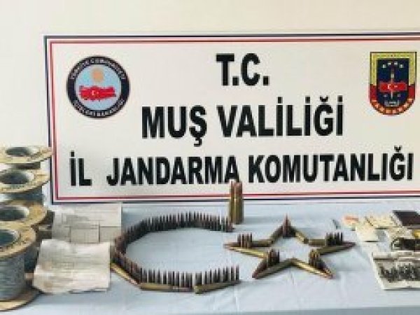 Muş’ta PKK’ye ait mühimmat ele geçirildi