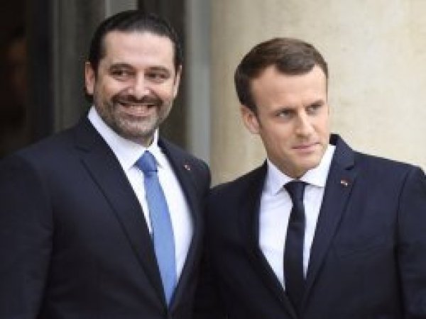 Macron, Paris'te Hariri ile görüştü