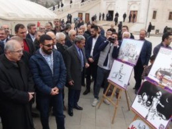 Mardin'de Kudüs konulu karikatür sergisi