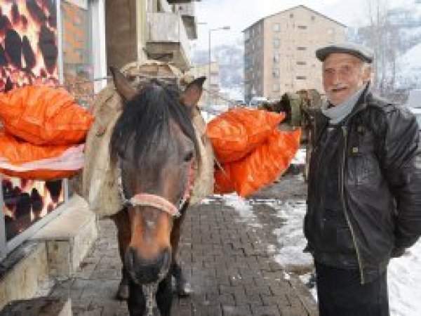 68 yıldır at sırtından geçimini sağlıyor