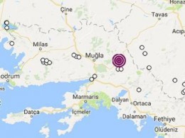 Muğla'da 5 büyüklüğünde deprem