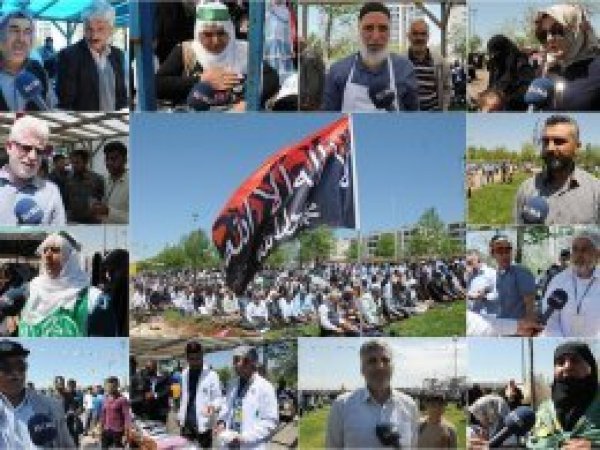 'Allah Resulü için geldik, çok mutluyuz'