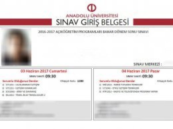 AÖF final sınavı giriş belgeleri yayımlandı