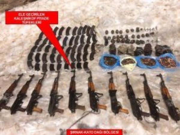 Kato Dağı'nda silah ve mühimmat ele geçirildi