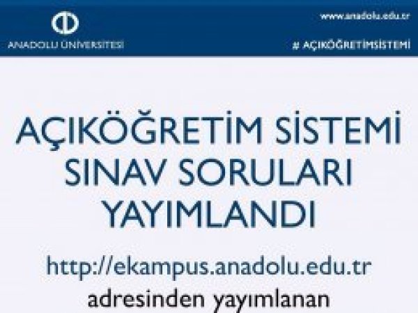 AÖF final sınavı cevapları yayımlandı