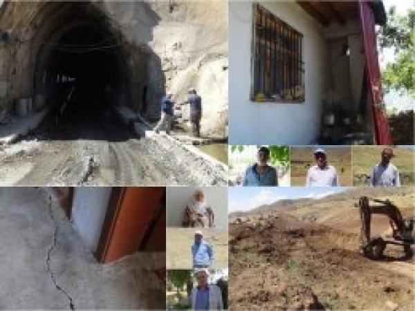 Çatlak ve yarıklar köylüleri korkutuyor