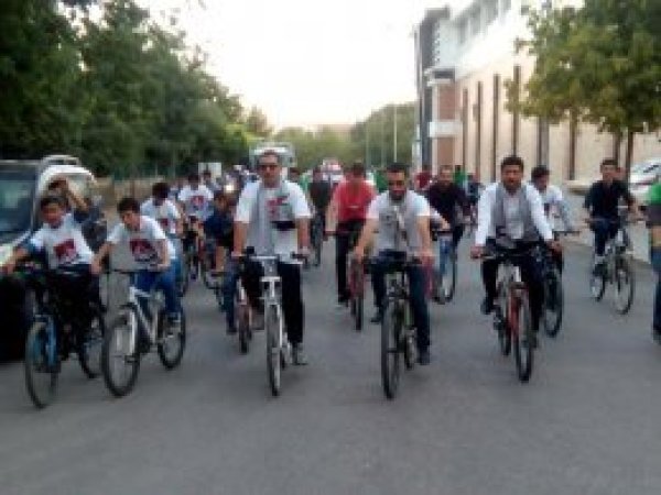 Siirt’te "Özgür Kudüs" için pedal çevrildi