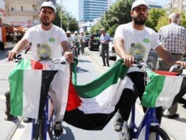Gaziantep’te Kudüs için pedal çevrildi